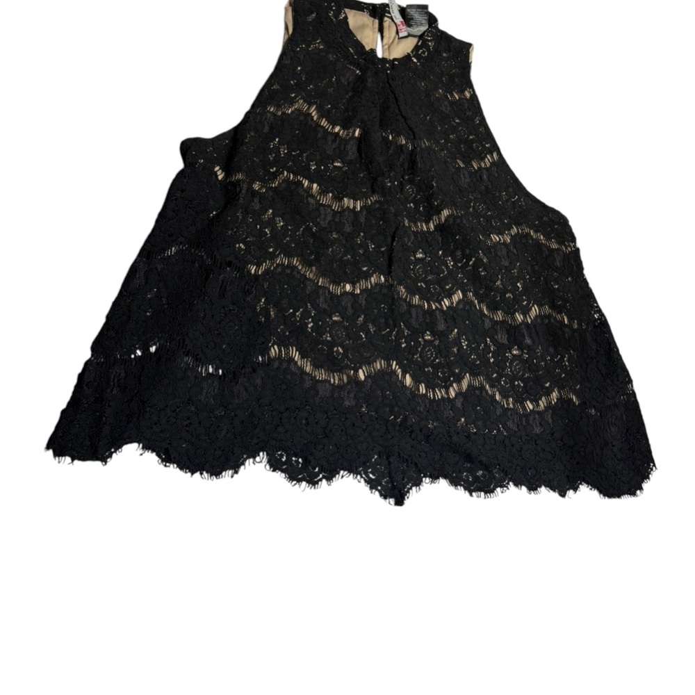 Fire Los Angeles Black Lace Sleeveless Blouse EUC BOX27